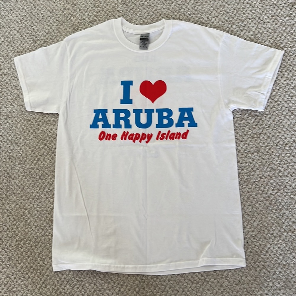 I ❤️ Aruba One Happy Island NEW T Shirt Size M and Size L 2021